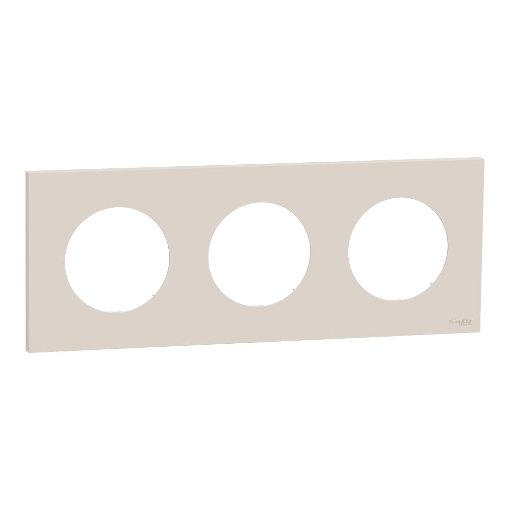 Odace plaque 3 postes beige sable